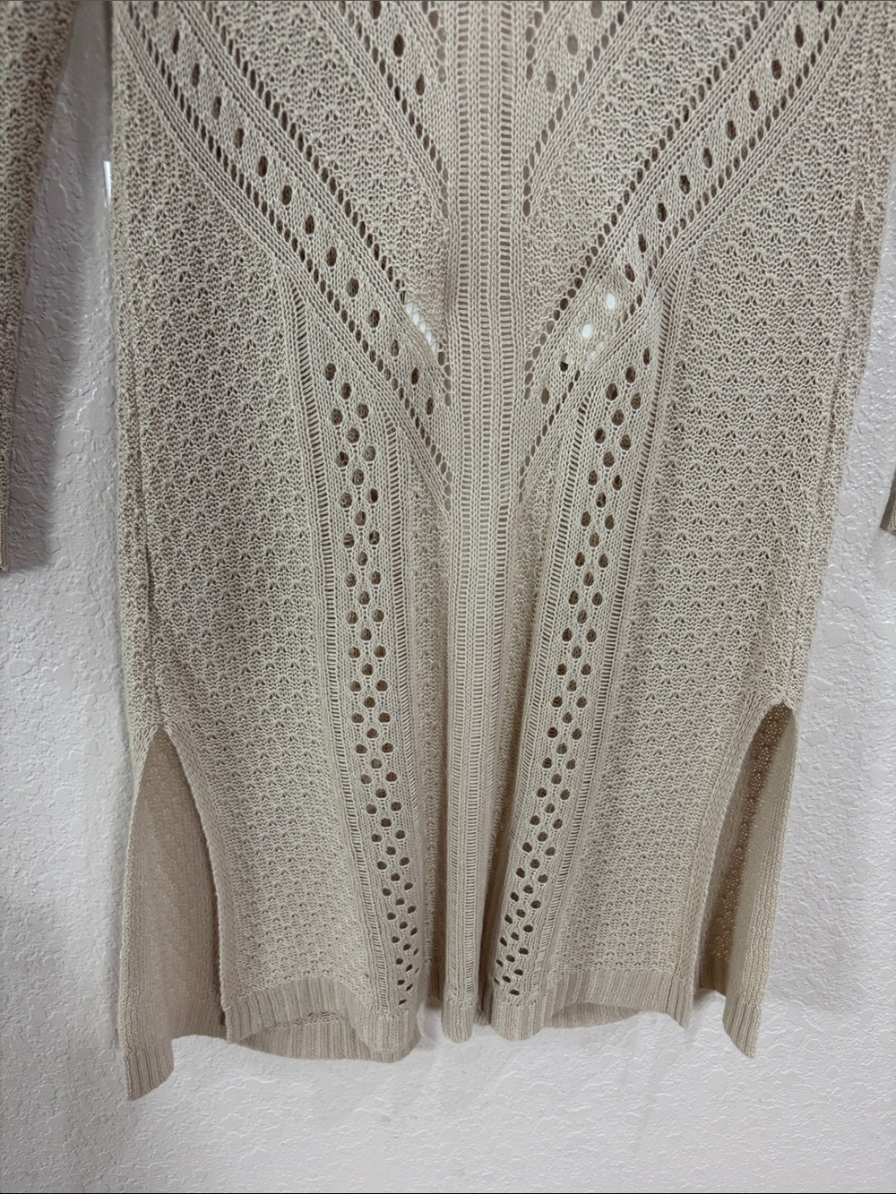It’s Our Time,Size M,Women’s Cream Openfront Knit Cardigan Sweater - Picture 10 of 15
